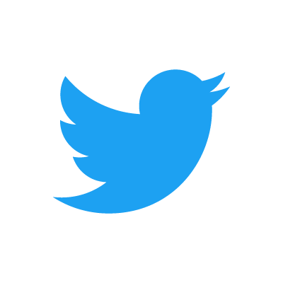 Twitter logo; blue bird